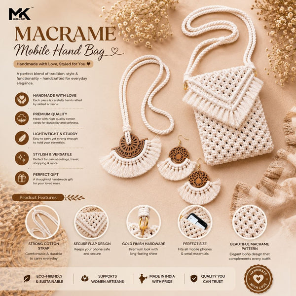 Macrame Handmade Purse Gift Box