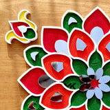 Tulsi Vivah rangoli mat with traditional design - handmade by women artisans