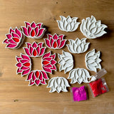 Lotus border rangoli combo - MK Wall Art festive gifting