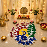 Peacock Rangoli Art