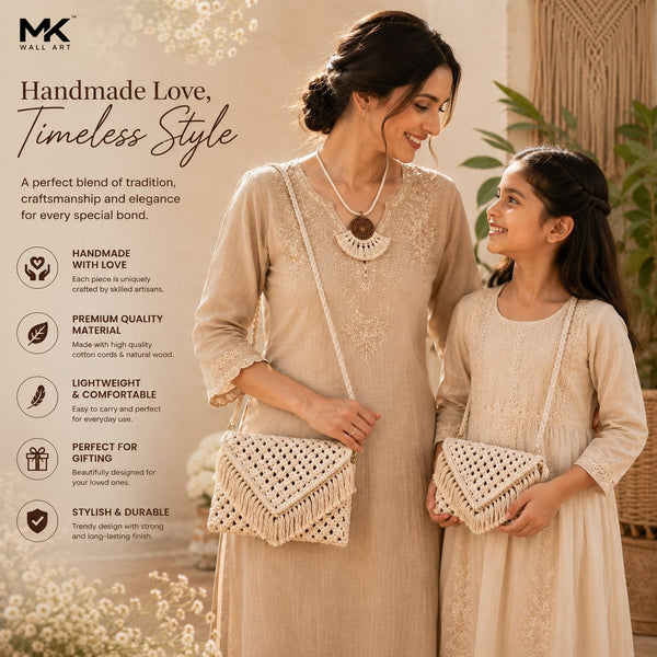 Macrame Duo Set Of Mother And Daughter