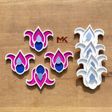 Reusable Tulsi cutout border rangoli mat set of 8 - Diwali decoration