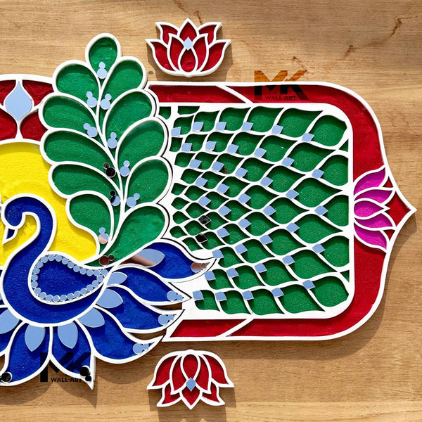 RANGOLI ART, RANGOLI DESIGNS, RANGOLI, DIWALI DECORATION, DIWALI , GIFT, PEACOCK