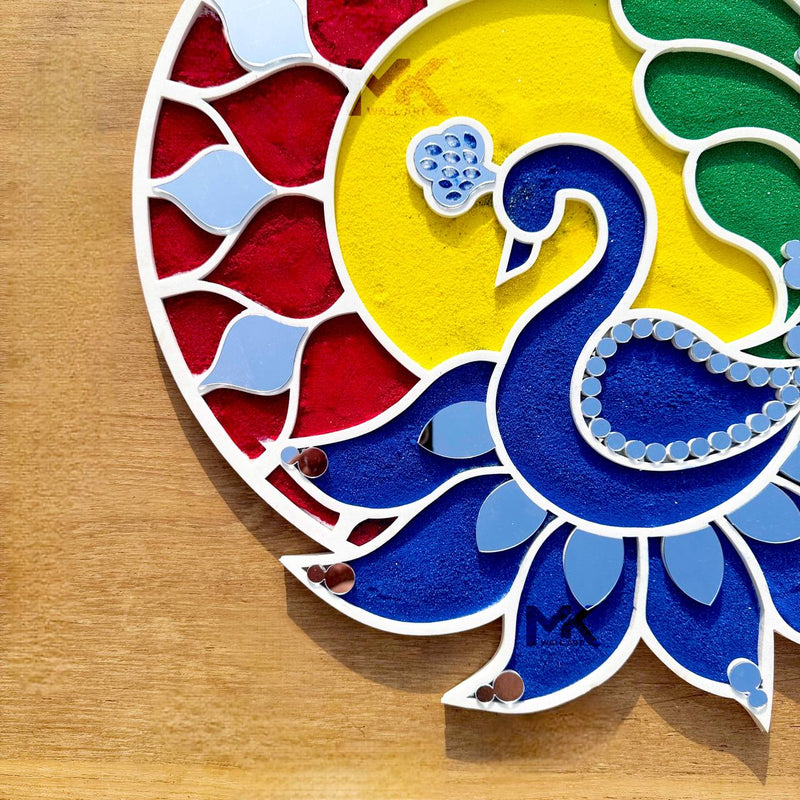 RANGOLI ART, RANGOLI DESIGNS, RANGOLI, DIWALI DECORATION, DIWALI , GIFT, PEACOCK