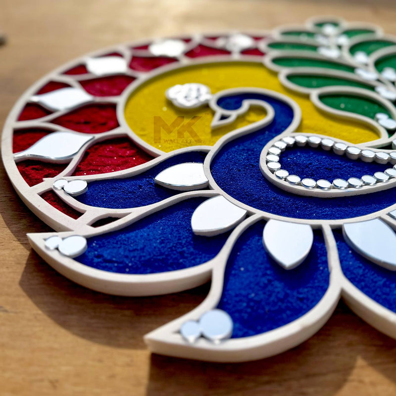 RANGOLI ART, RANGOLI DESIGNS, RANGOLI, DIWALI DECORATION, DIWALI , GIFT, PEACOCK