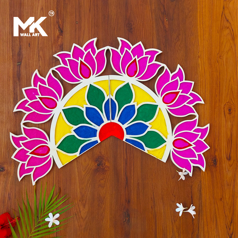 GOVARDHAN PUJA RANGOLI ART(free rangoli colours with 2 bottle)