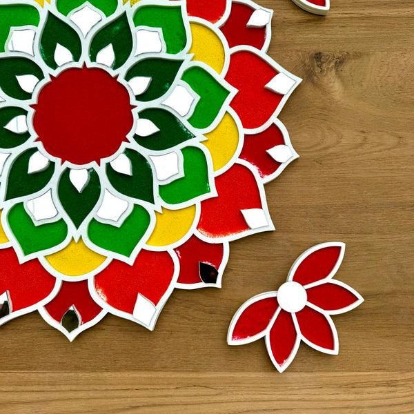LAXMI PUJA RANGOLI ART(free all colours with 2 bottles)