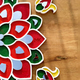 Tulsi Vivah rangoli mat with traditional design - handmade by women artisans