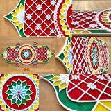 Subh laabh rangoli mat- handmade by women artisans