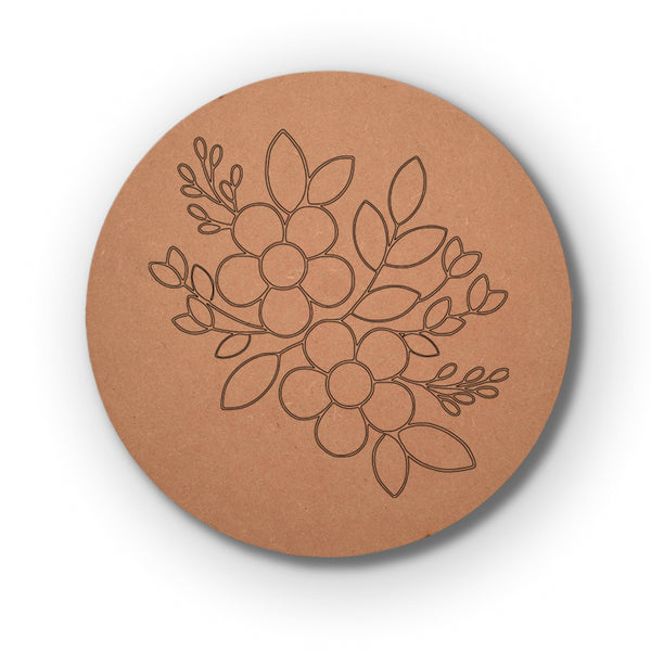 MDF PRE MARKED FLOWER 8