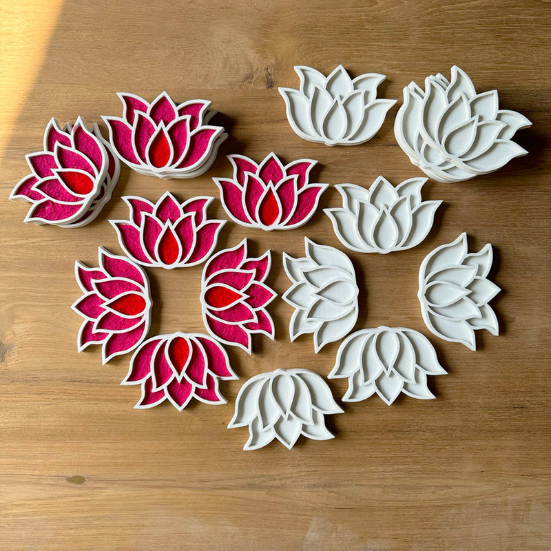 LOTUS BORDER COMBO OF 10(free colour with 1 bottle)