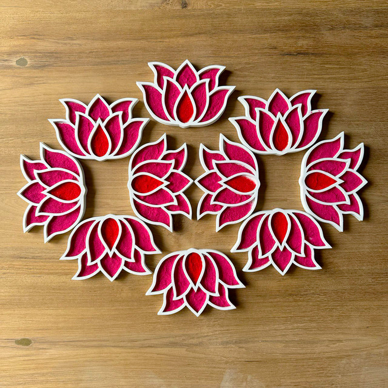 LOTUS BORDER COMBO OF 10(free colour with 1 bottle)