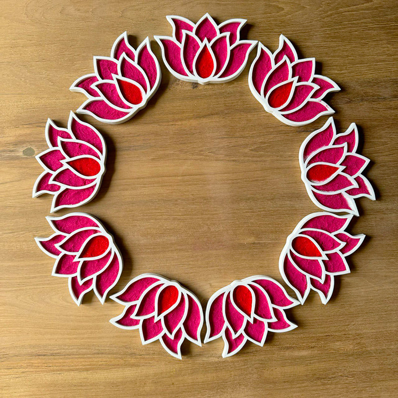 LOTUS BORDER COMBO OF 10(free colour with 1 bottle)