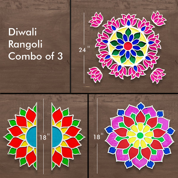 DIWALI RANGOLI COMBO OF 3(FREE ALL COLOURS WITH TWO BOTTLE).