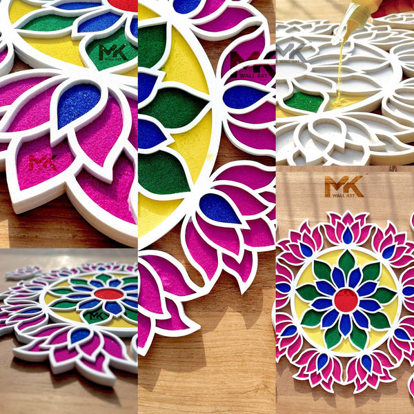 GOVARDHAN PUJA RANGOLI ART(free rangoli colours with 2 bottle)