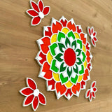 Laxmi Puja rangoli mat with traditional design - handmade by women artisans