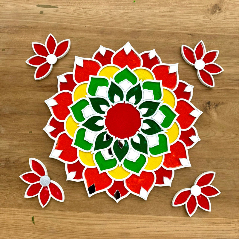 LAXMI PUJA RANGOLI ART(free all colours with 2 bottles)