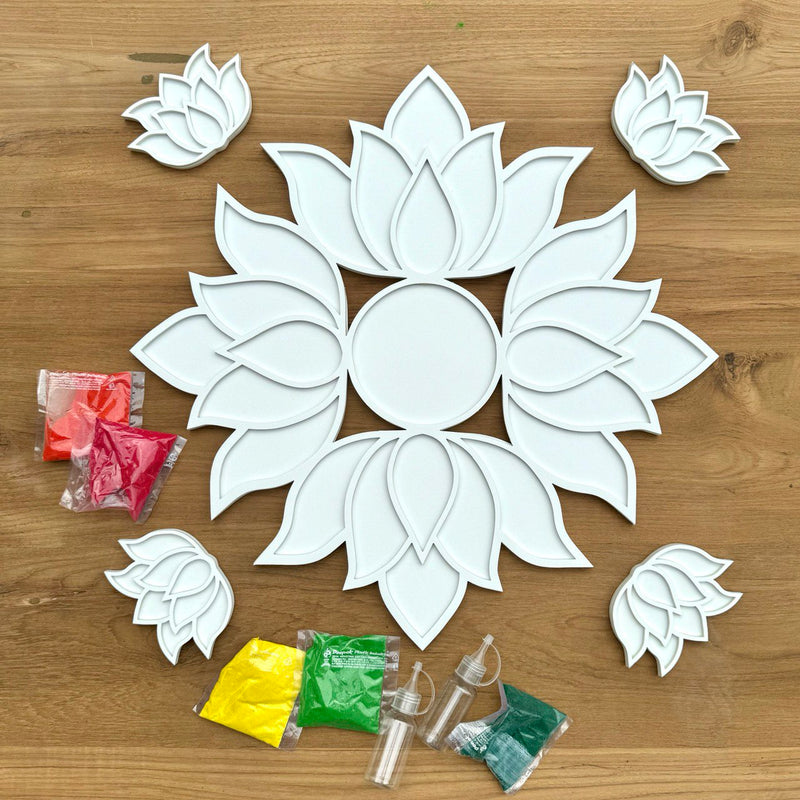 NARAKA CHATURDASI RANGOLI ART(free all colours with 2 bottle)