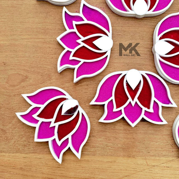 LOTUS MIRROR BORDER COMBO OF 8(free colour with 1 bottle)
