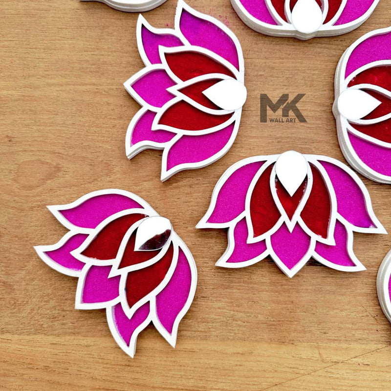 LOTUS MIRROR BORDER COMBO OF 8(free colour with 1 bottle)