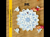 Handmade Tulsi Vivah rangoli mat- reusable washable festival decoration